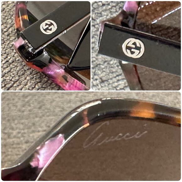 GUCCI GG3732/F/S HPAJ6 Black Brown Pink Tortoise 61-14-140 Sunglasses - Picture 15 of 15